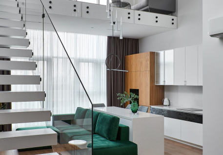 Интерьер двухуровневой квартиры «Levada»