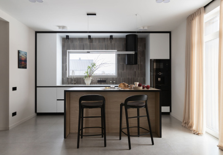 Интерьер дома «Серая тишина»