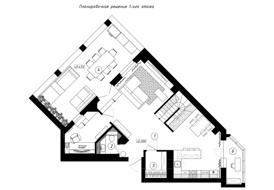  план первого этажа квартиры «Вясна»