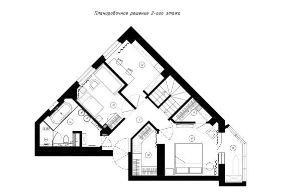  план второго этажа квартиры «Вясна»