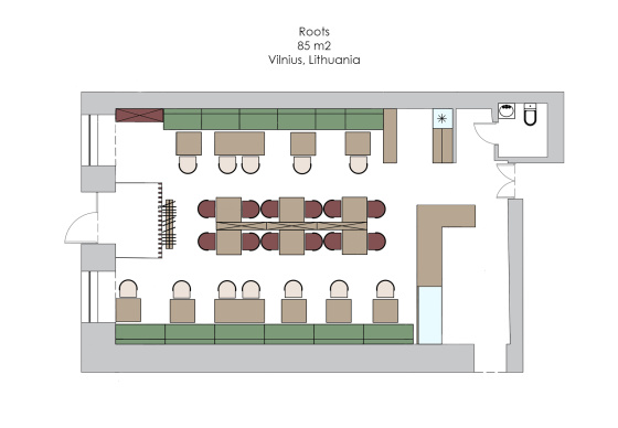 Интерьер ресторана «Roots»