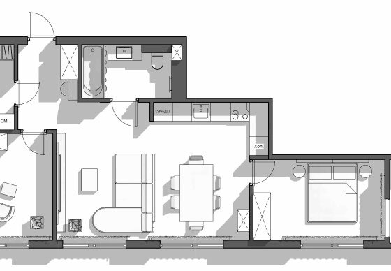 Интерьер квартиры «Elegant minimalism»