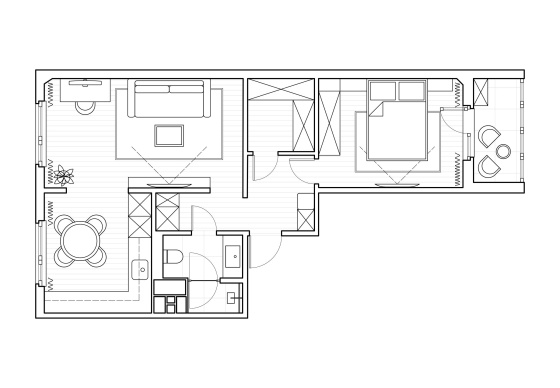 Интерьер квартиры «COFFEE apartment»