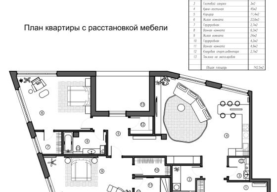 Интерьер квартиры «Inseto»