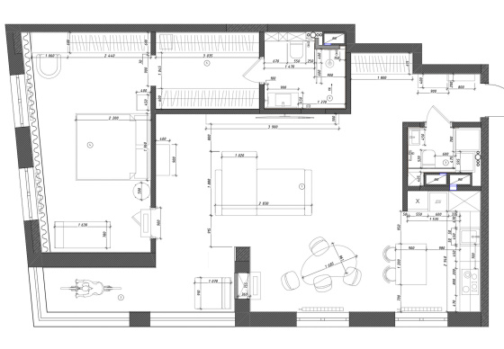 Интерьер квартиры «Теплый вдох»