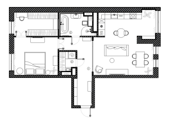 Интерьер квартиры «Dopamine project»