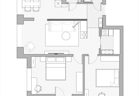 Интерьер квартиры «Pine fairy tale»