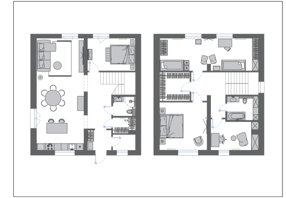 Интерьер дома «Серая тишина»