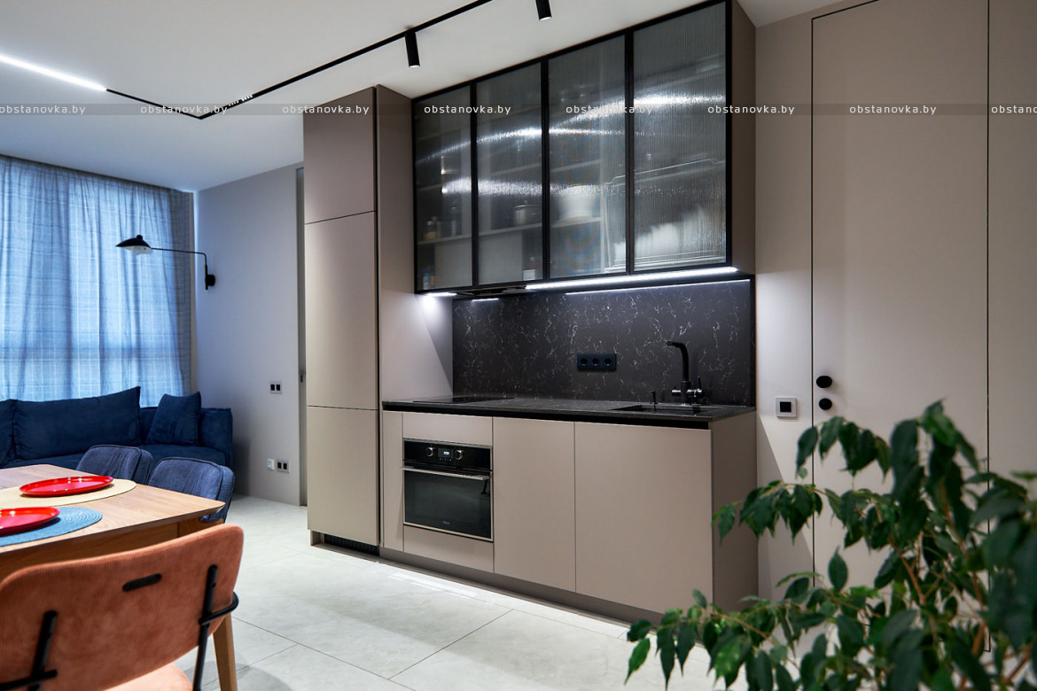 Дизайн интерьера кухни-гостиной квартиры «Smart and Sensual»