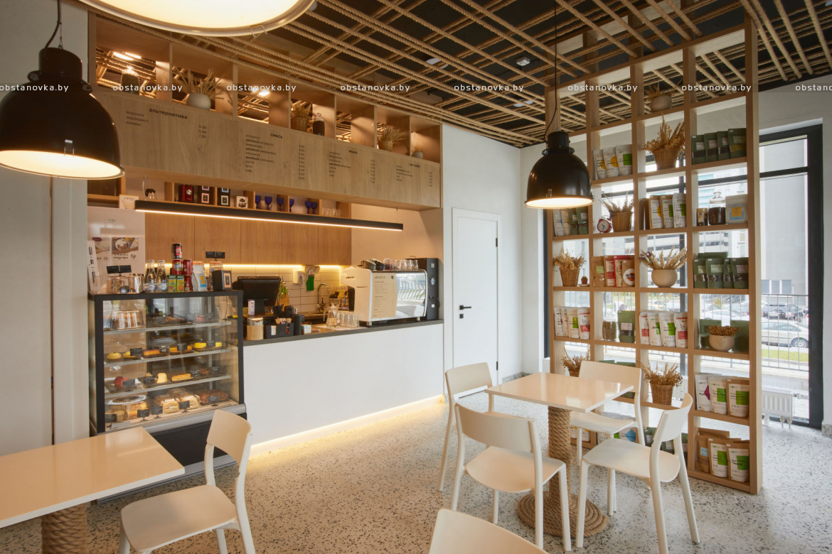 Дизайн интерьера уютной кофейни «Двойной» в экостиле