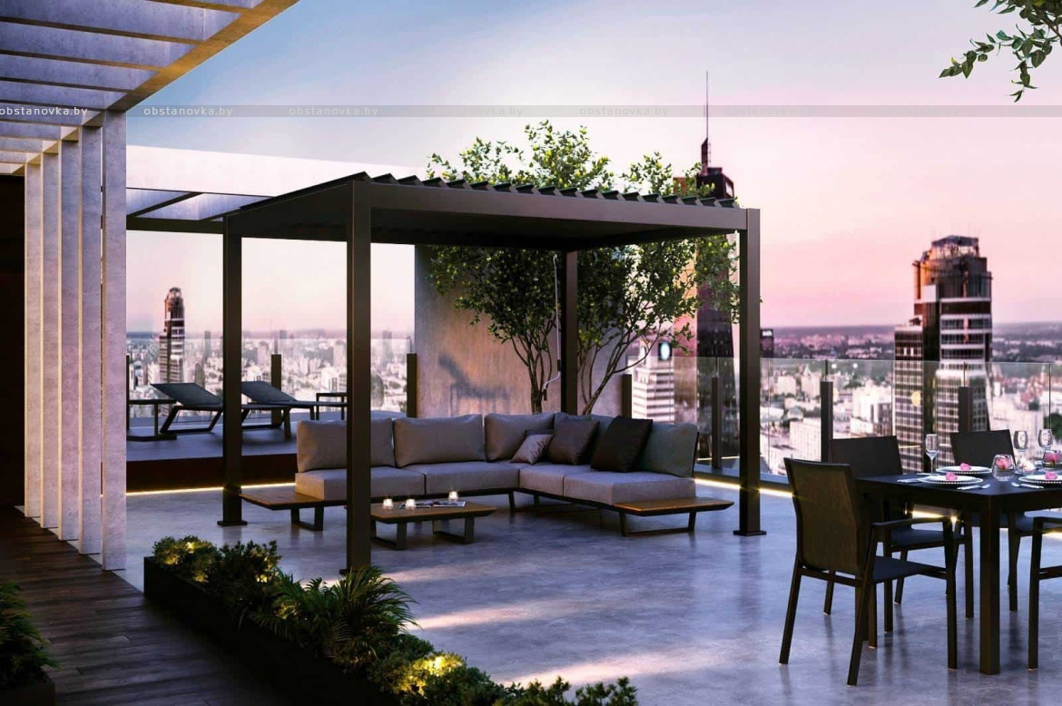 Терраса на эксплуатируемой кровле как часть архитектурного проекта