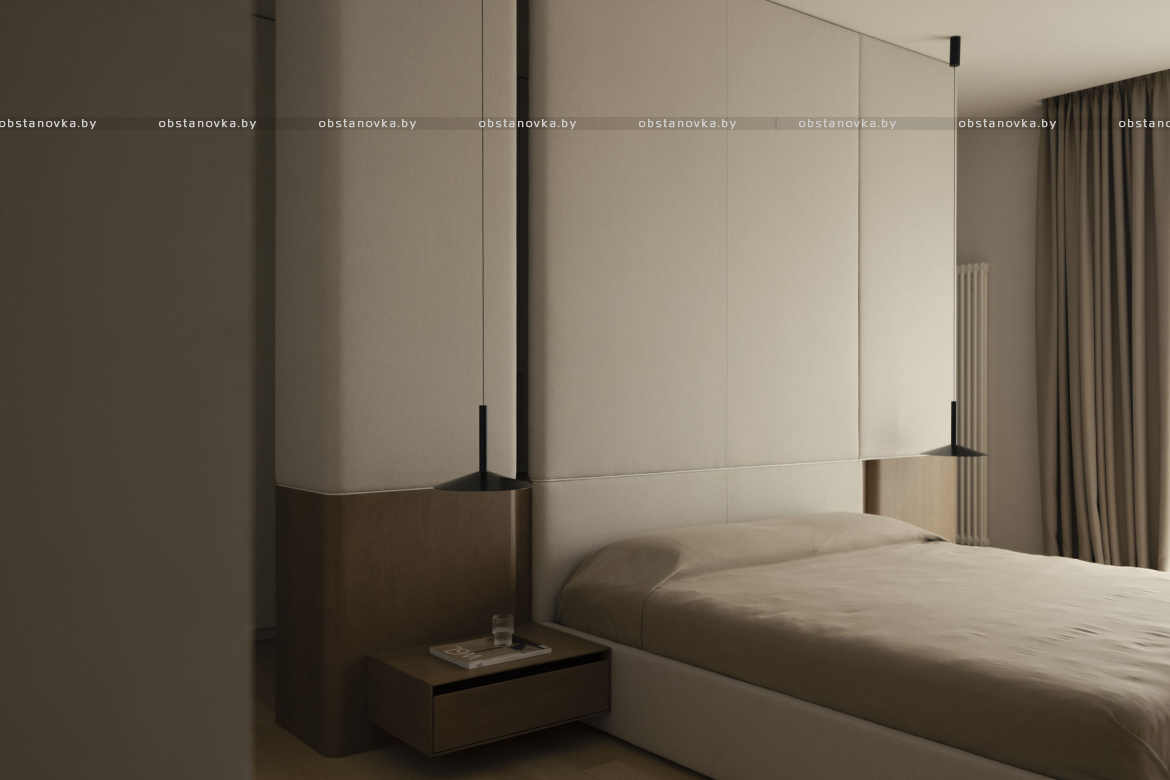 Концепция «room within a room» в мастер-спальне Концепция «room within a room» в мастер-спальне