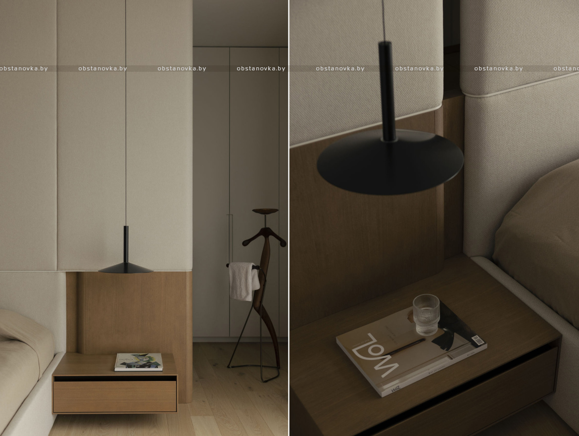 Концепция «room within a room» в мастер-спальне Концепция «room within a room» в мастер-спальне