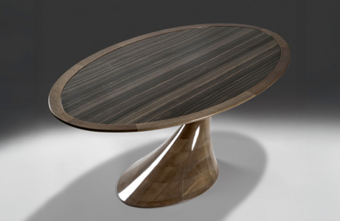 Bend Annibale Colombo: дизайнерский стол из мрамора и дерева