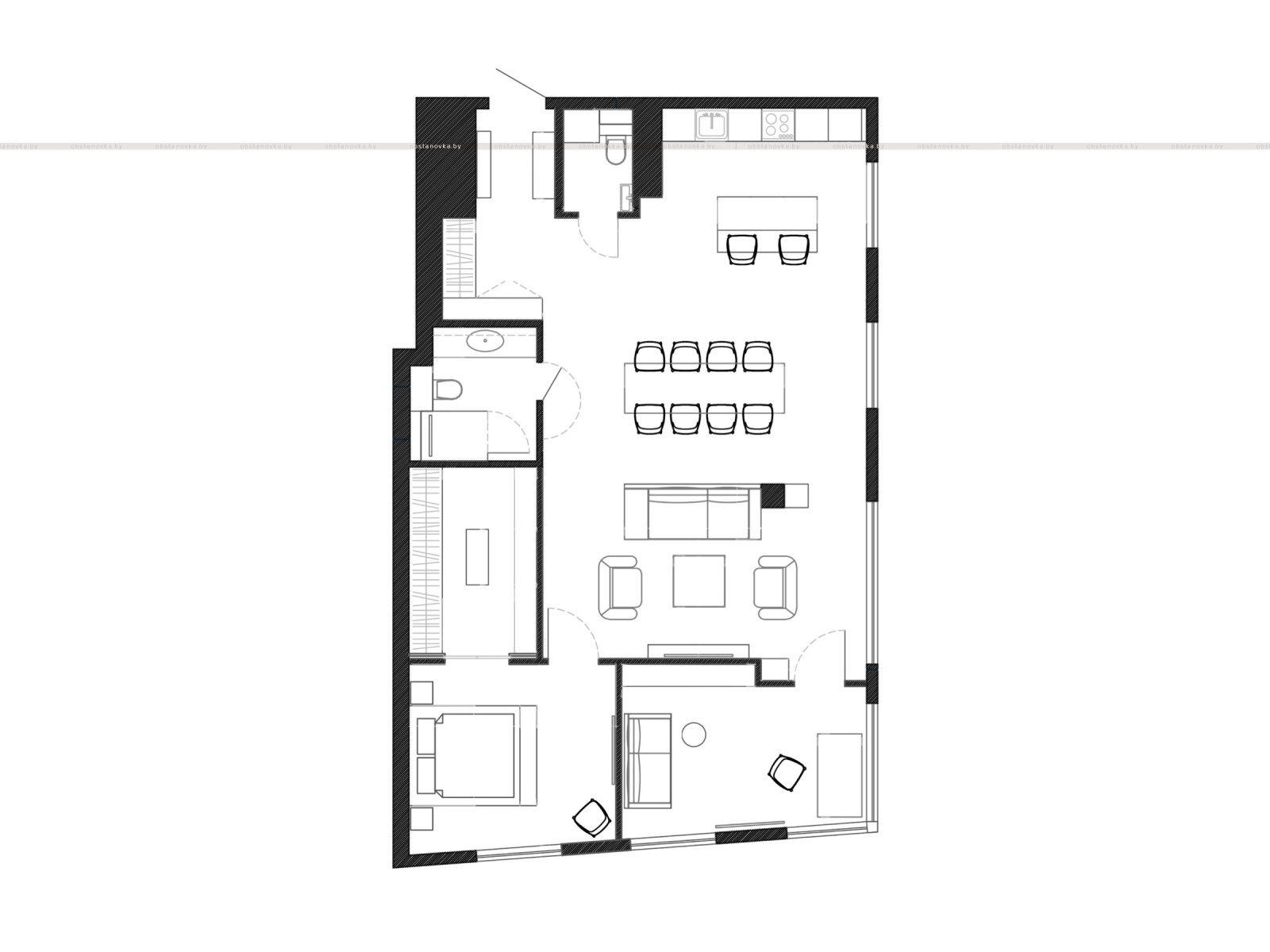 Планировка квартиры в ЖК «Монтерей»