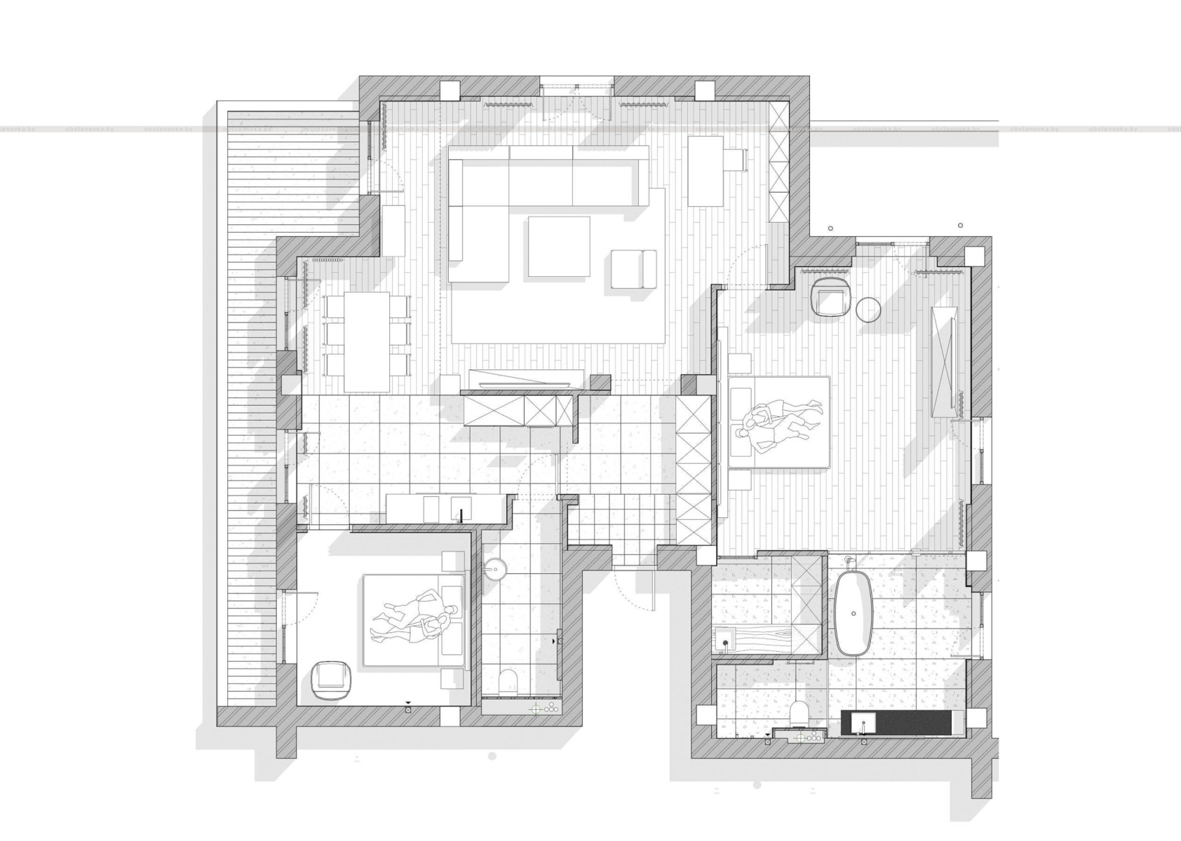 Дизайн интерьера квартиры «Korni»