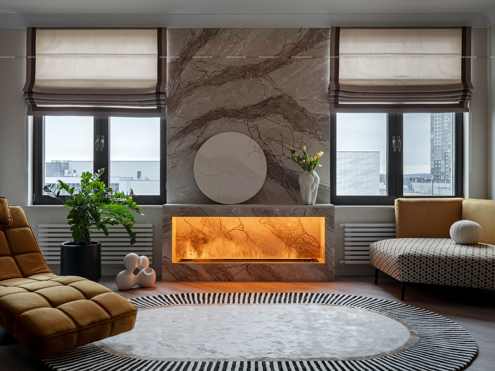 Интерьер квартиры «Wood&marble»