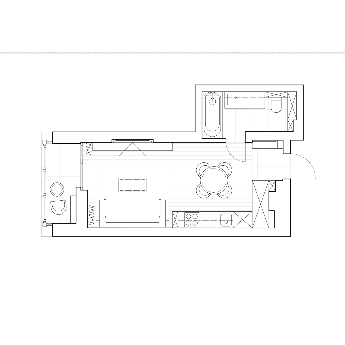 Интерьер квартиры «PATTERN apartment»