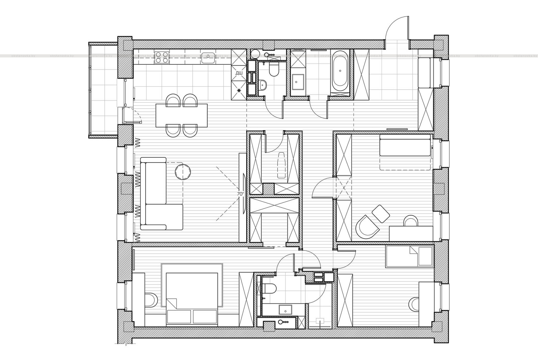 Интерьер квартиры «Greige apartment»