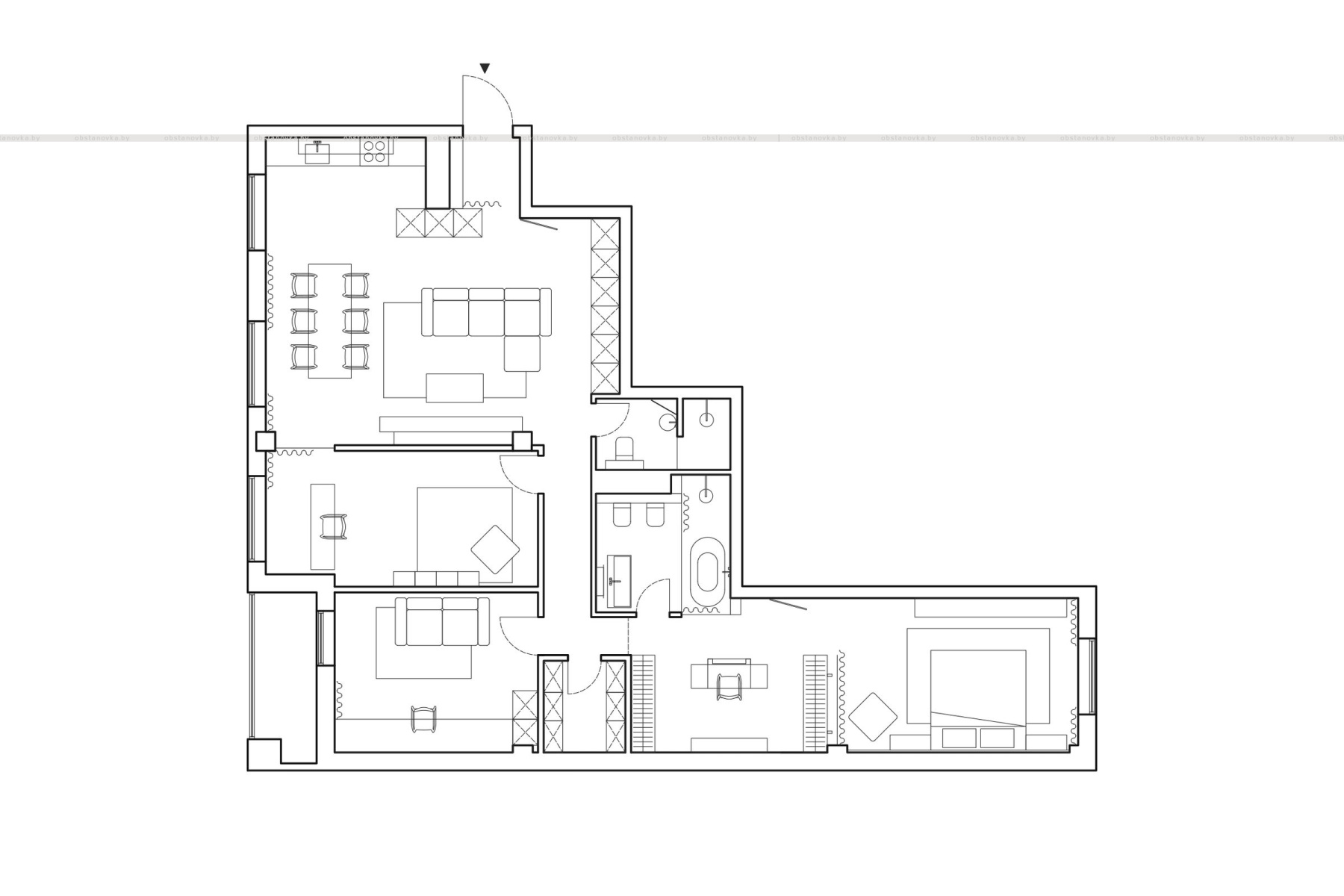 Интерьер квартиры «MM|VV apartment»