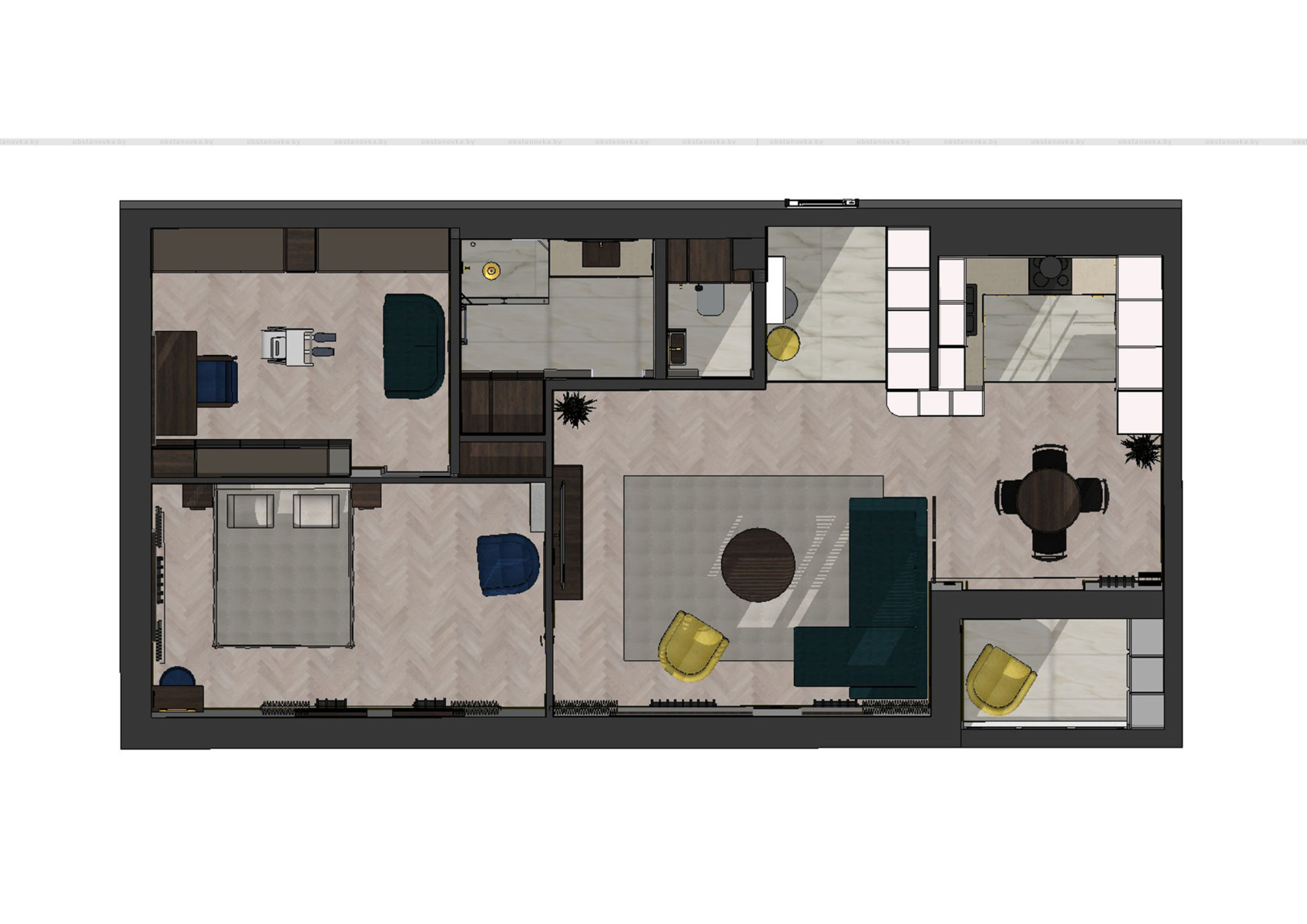 Интерьер квартиры «Современная Симфония»