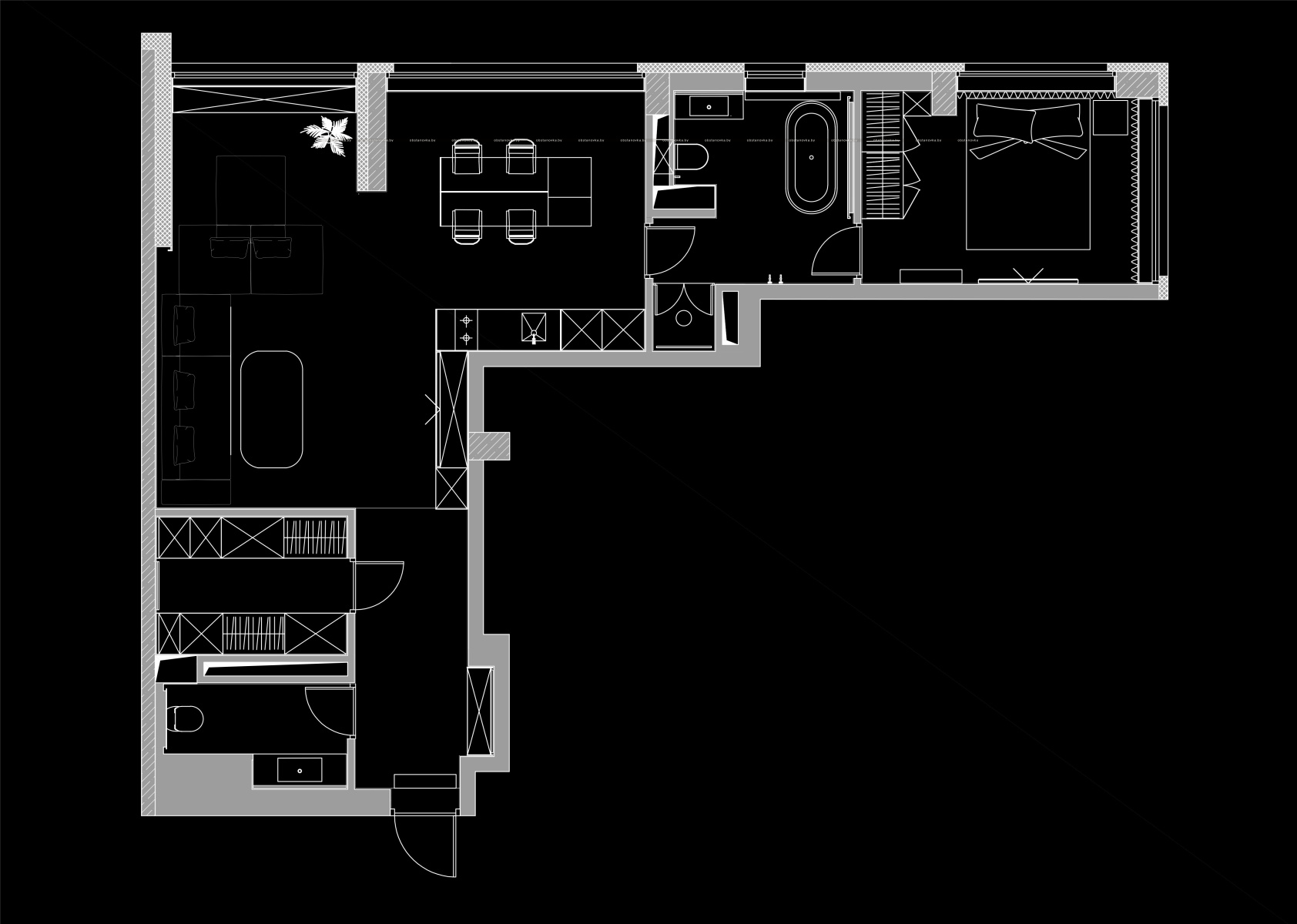 Интерьер квартиры «Небольшой пентхаус в центре Минска»