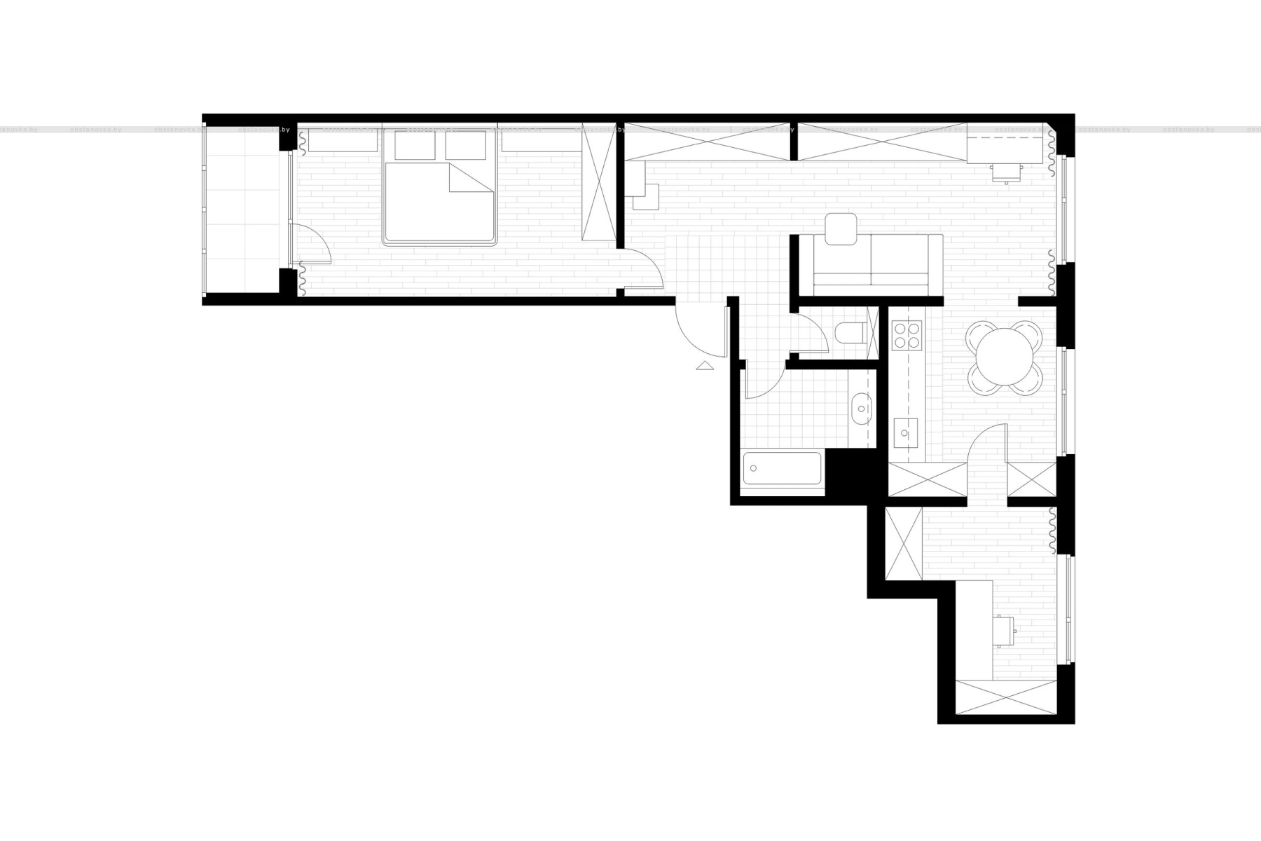 Интерьер квартиры «PATCHWORK apartment»