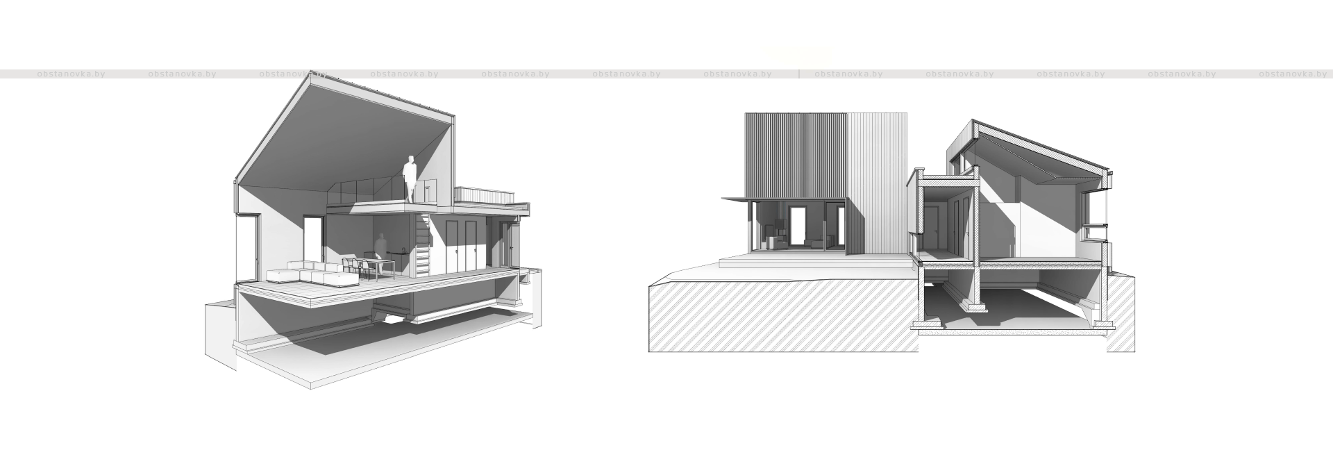 Архитектура дома «Splitting House»