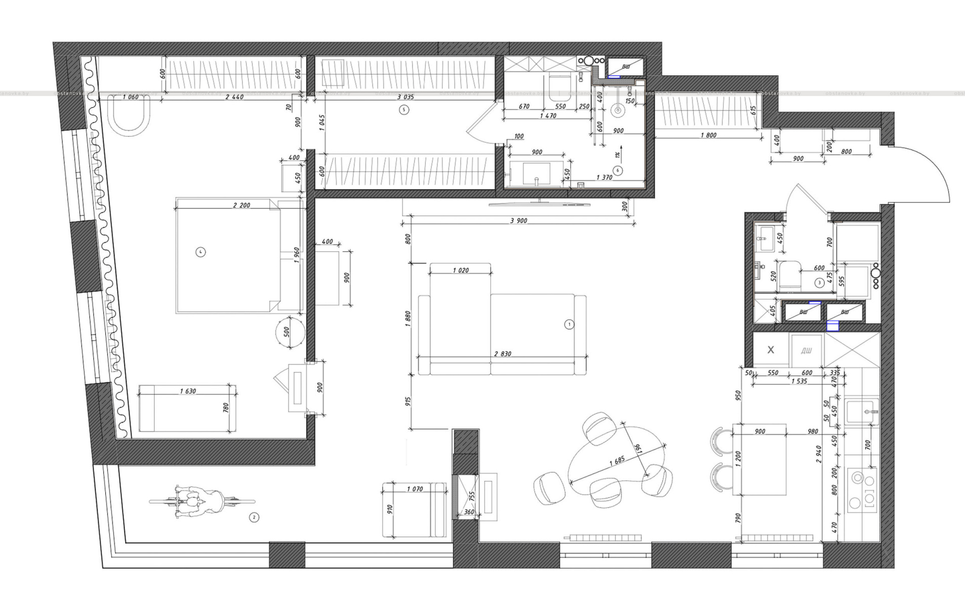 Интерьер квартиры «Теплый вдох»