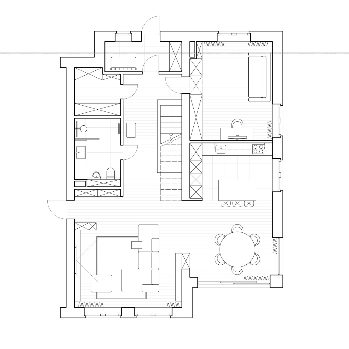 Интерьер дома «VOLUME house»