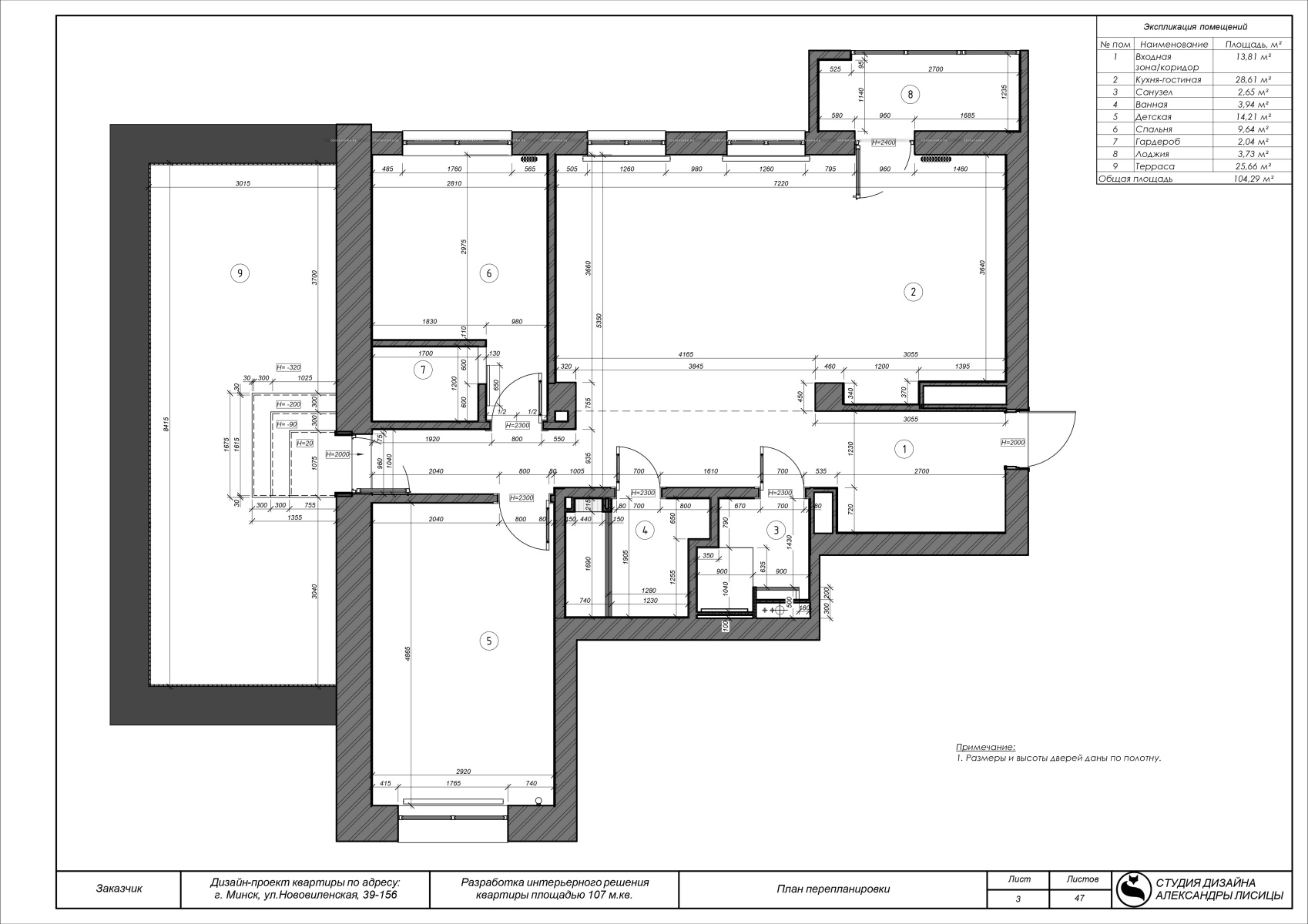 Интерьер квартиры «ЖК Левада»
