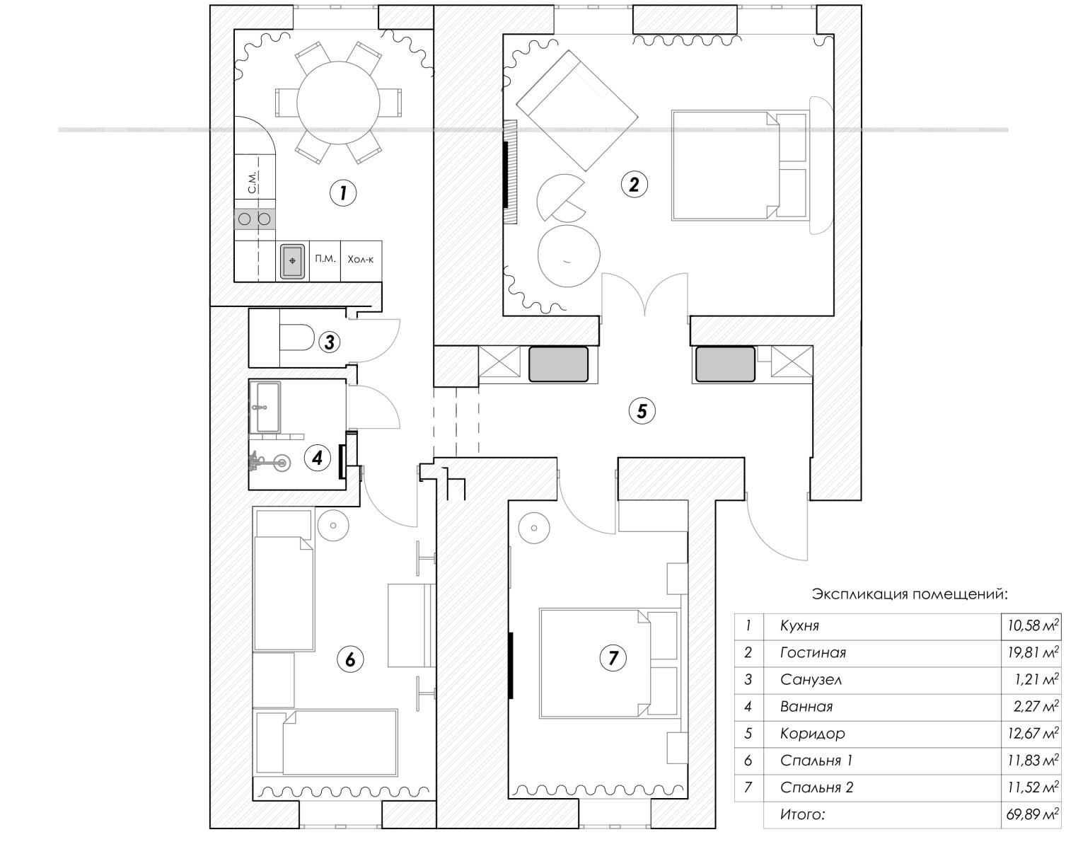 Интерьер квартиры «Вне времени»