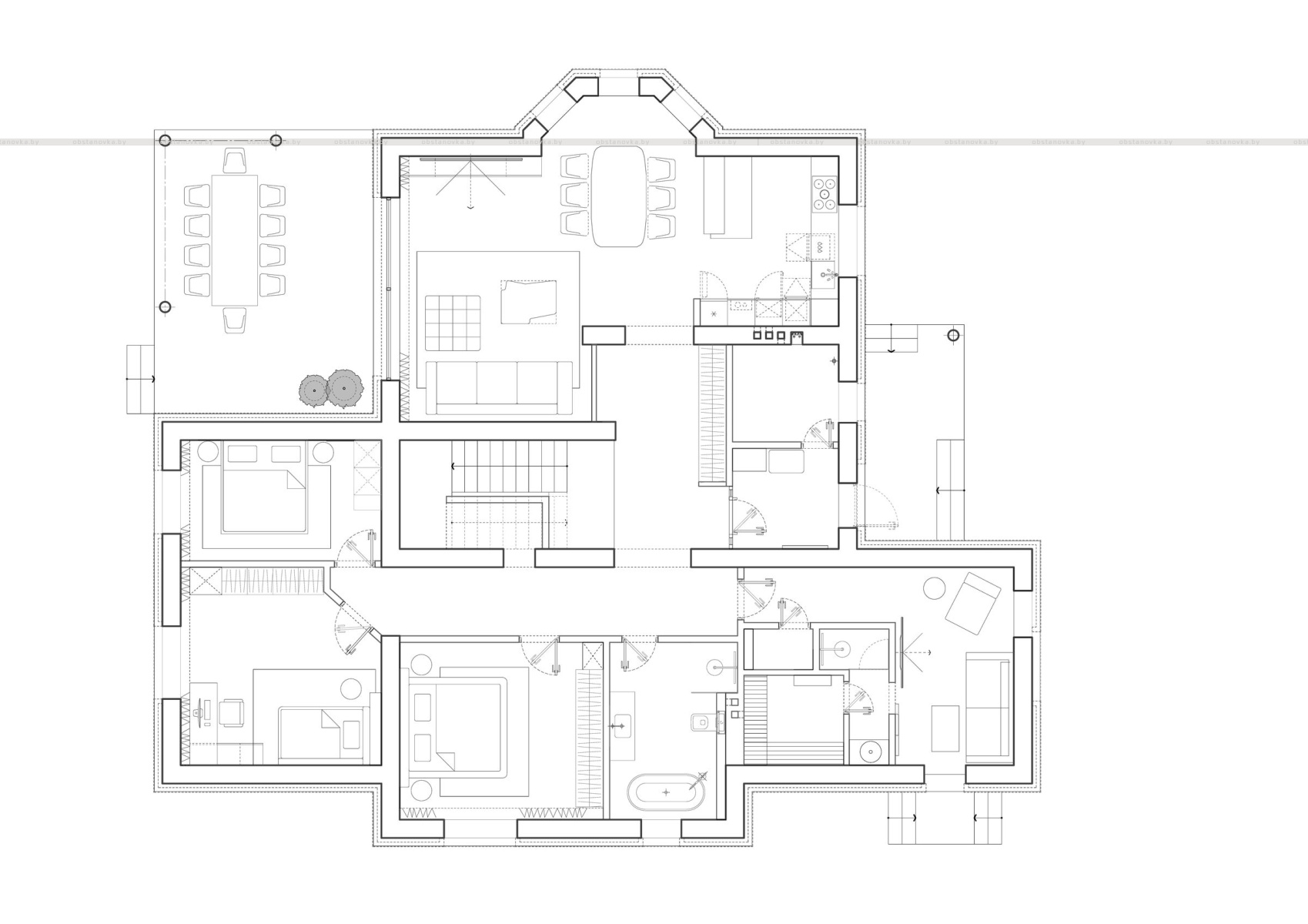 Интерьер дома «Сквозь стены»