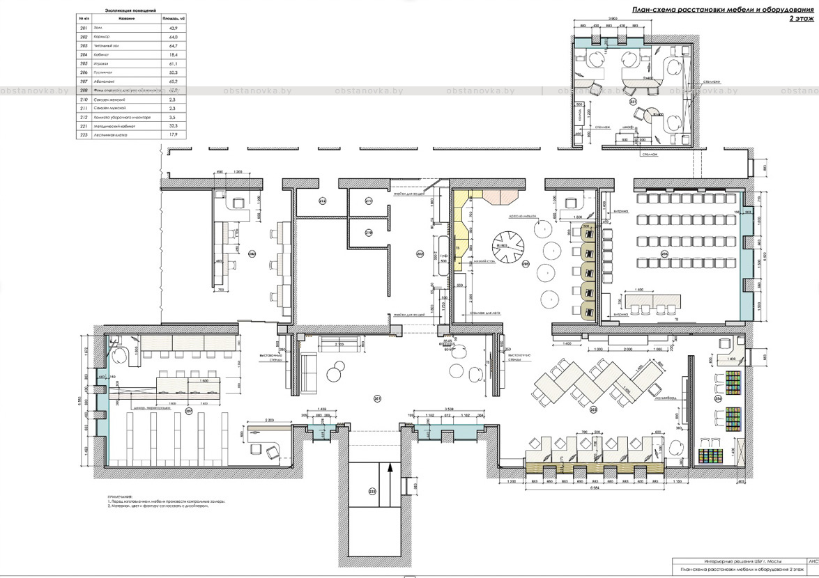 Интерьер библиотеки «Библиотека в Мостах»
