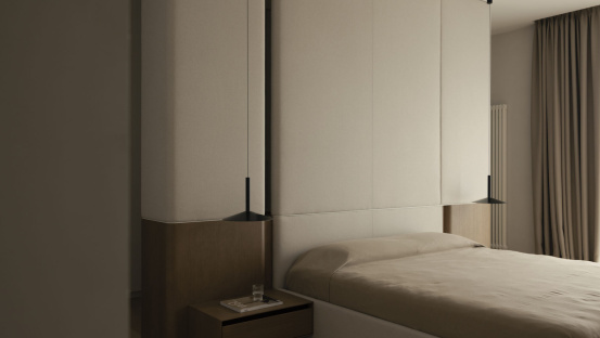 Концепция «room within a room» в мастер-спальне 