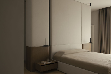 Концепция «room within a room» в мастер-спальне 