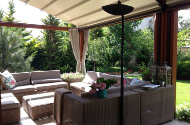 Пергола с кровлей PVC