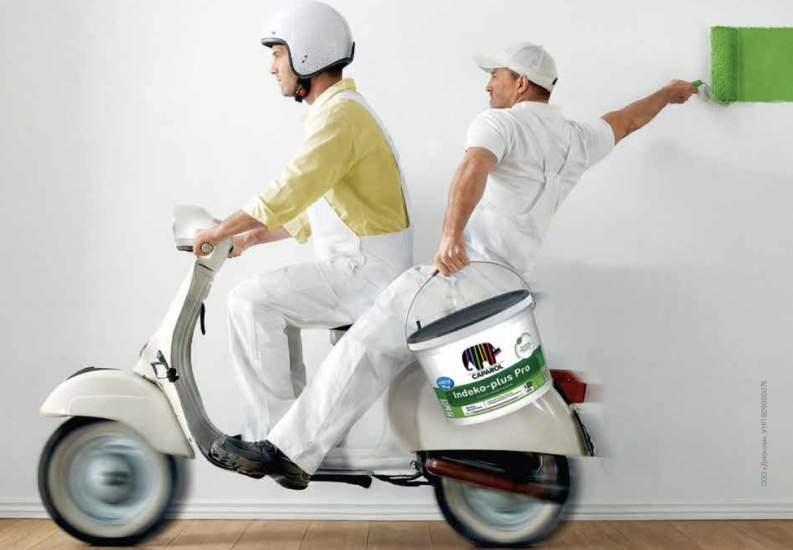 Caparol Indeko-plus Pro: краска с двойной укрывистостью