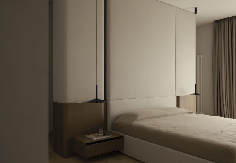 Концепция «room within a room» в мастер-спальне 