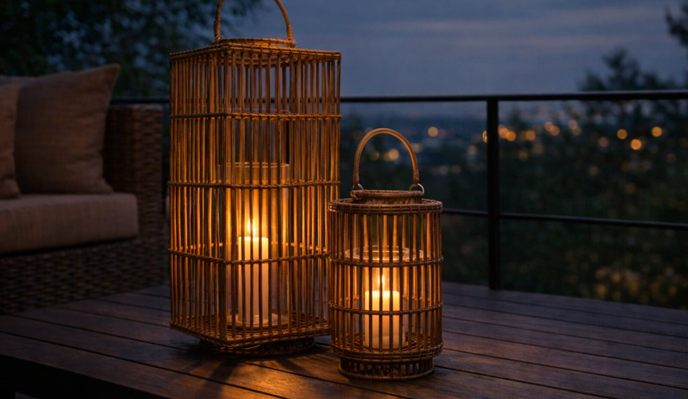 Лампионы Vimine из натурального ротанга