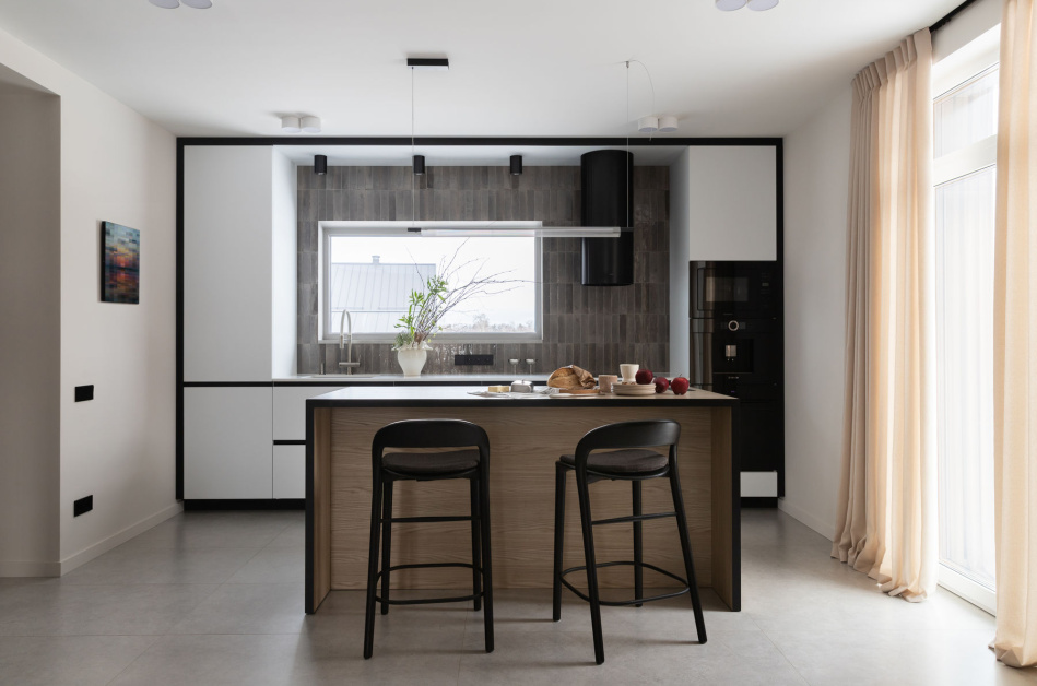 Интерьер дома «Серая тишина»